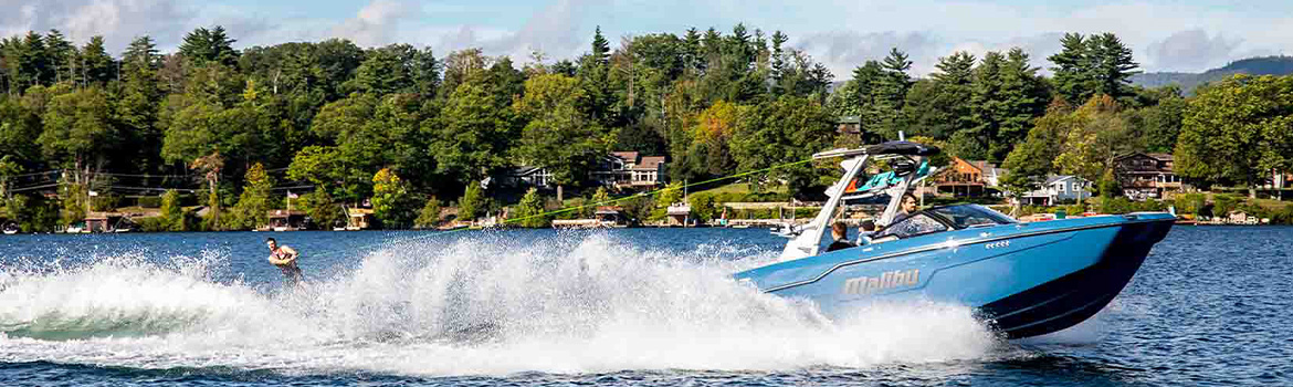 Malibu Boats MXZ in Bayside Blue for sale Lake George, New York